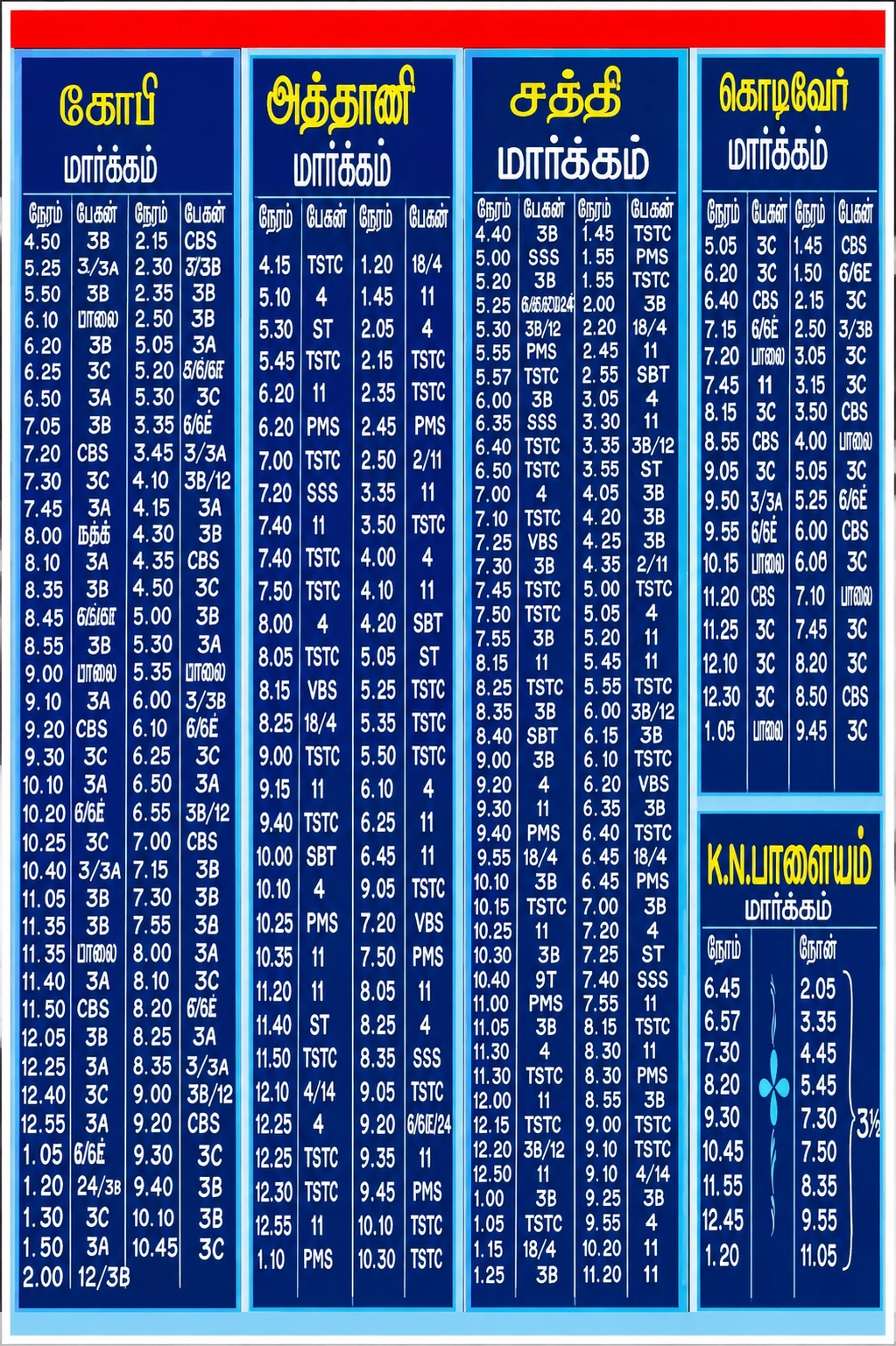 Bus Timetable